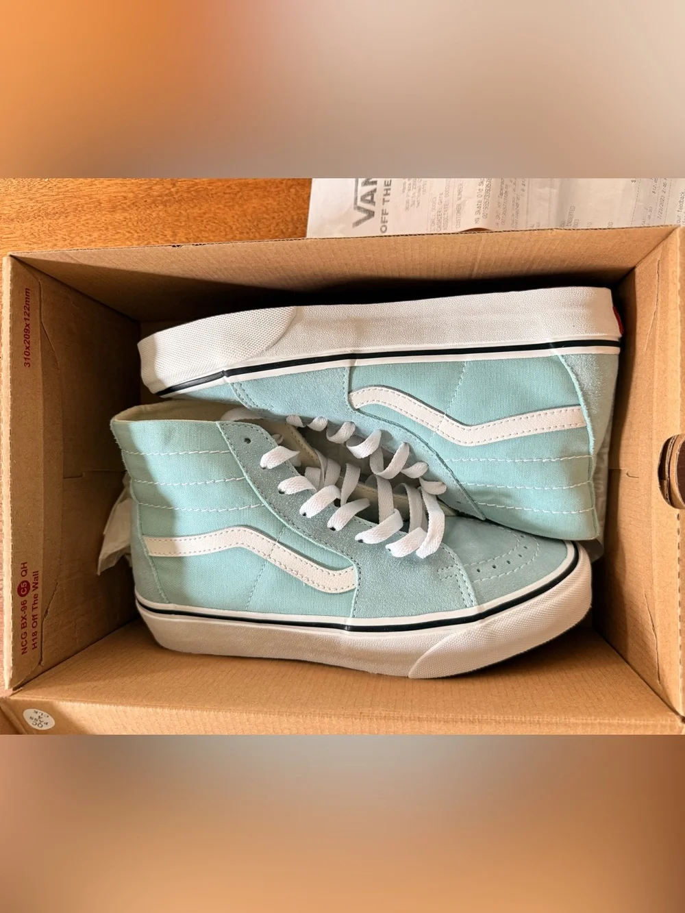NIB Vans Sk8-Hi Tapered Color Theory Canal Blue High Top Sneakers Womens 7.5
